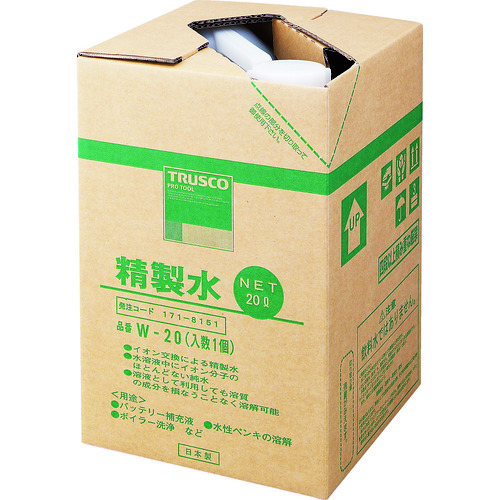 ＴＲＵＳＣＯ　精製水　２０Ｌ　（１個入）